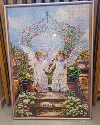 Quadro "Coppia di Angeli" - composizione puzzle