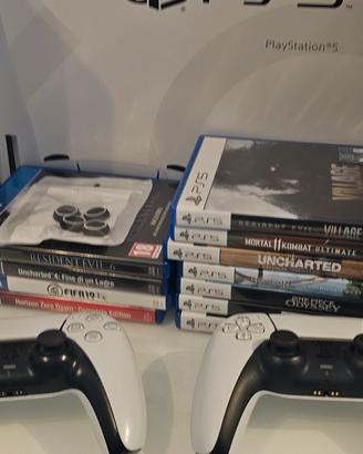 PlayStation 5 ed. disco + giochi + 2 Controller 