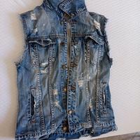 gilet di jeans ripped