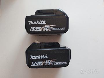 2X Batterie Makita 18V 6Ah Li-Ion NUOVE 