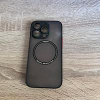 Cover iPhone 14 Pro MagSafe nera trasparente