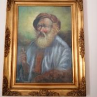 Dipinto a olio con cornice "uomo con barba"