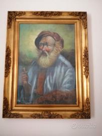 Dipinto a olio con cornice "uomo con barba"
