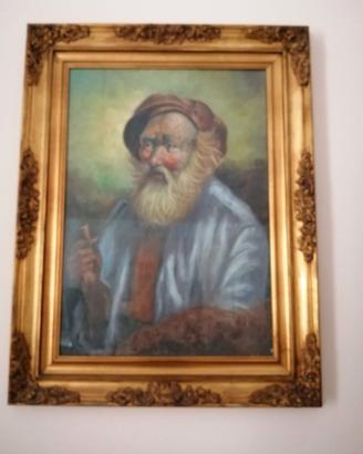 Dipinto a olio con cornice "uomo con barba"