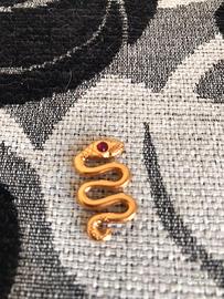 Accessorio serpente dorato per costumi e reggiseni