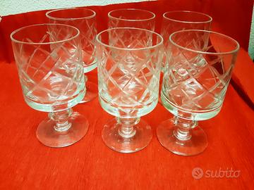 Servizio bicchieri cristallo per 6 persone