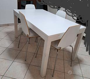 Tavolo in legno bianco 140*90 allungabile