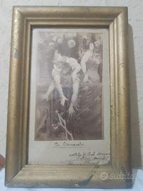 Antica stampa Belle Époque "Sous le masque"