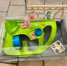 Gabbia per piccoli roditori con trasportino