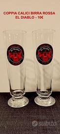 COPPIA CALICI BIRRA "EL DIABLO RED BEER"