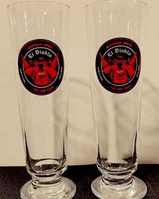 COPPIA CALICI BIRRA "EL DIABLO RED BEER"