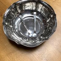 Insalatiera con posate in silver