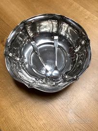 Insalatiera con posate in silver
