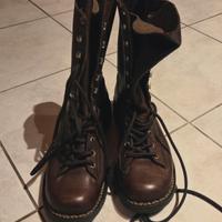 stivali stringati in pelle unisex