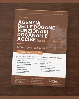 Manuale Concorso ADM Funzionari Doganali Completa