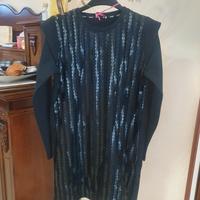 Liu jo Abito 14 anni nero inserti ecopelle Nuovo