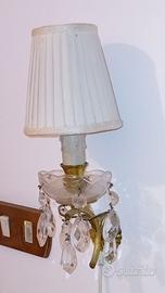 lampadario e aplique anni 50/60 in cristallo