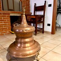 Braciere antico in rame e ottone