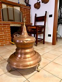 Braciere antico in rame e ottone
