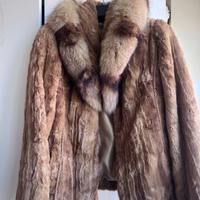 Giacca vintage in pelliccia con collo in volpe