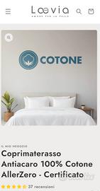 Set antiacaro cotone letto singolo Laevia