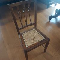 sedie in legno massello e midollino