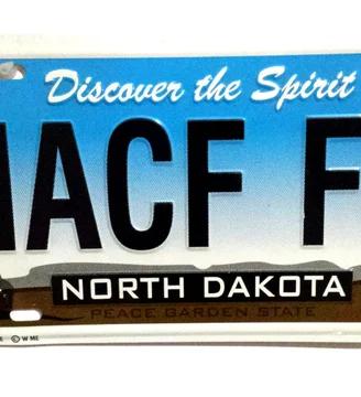 Targa Americana Da Collezione North Dakota U.S.A