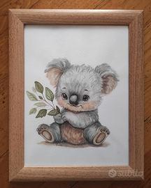 Disegno a mano  di un koala