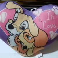 Peluche forma cuore Lilli e il vagabondo love cani