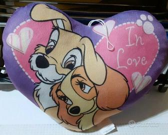 Peluche forma cuore Lilli e il vagabondo love cani