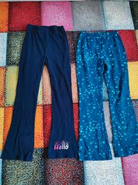 n.2 pantaloni  leggings bambina taglia 134 140