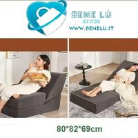 Poltrona Letto Pieghevole Grigia