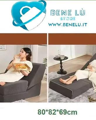 Poltrona Letto Pieghevole Grigia