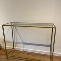 Consolle oro e vetro per ingresso/camera