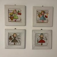 Set quadretti stagioni dipinti a mano