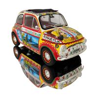Fiat 500 F 1:12 – Dipinto a Mano con teca a led
