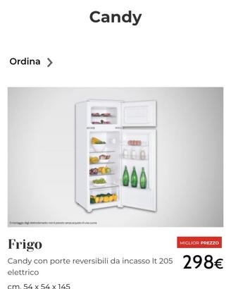 Frigo da incasso