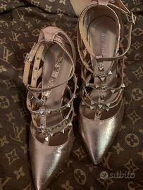 Decollate oro tacco spillo  rockstud style 41