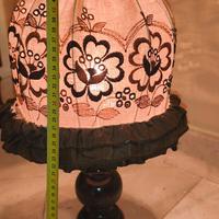 Lampada Vintage Con Paralume Artigianale In Panno 
