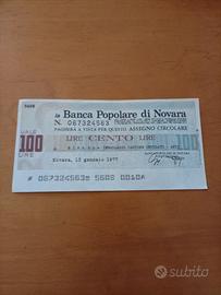 Miniassegno 100 lire e altri ancora.Entra e guarda