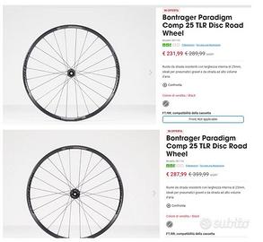 ruote  Bontrager Paradigm Comp 25, Tubeless Ready
