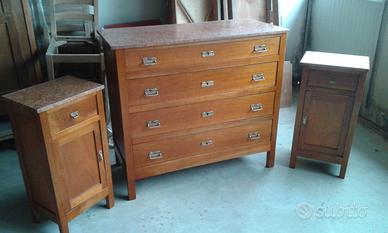 como antico in cigliegio con comodini 