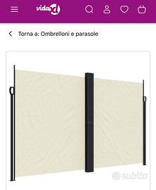 Tenda da Sole Laterale Retrattile Crema 200x1200