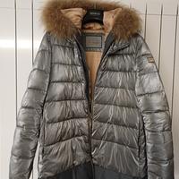 giaccone imbottito yes zee grigio argento