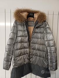 giaccone imbottito yes zee grigio argento