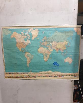 cartina del mondo vintage 