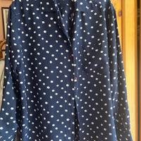 Camicetta vintage Stefanel blu a pois
