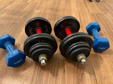 2 coppie di Manubri x fitness