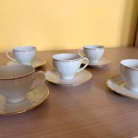 Set tazzine + piattini in porcellana Irabia