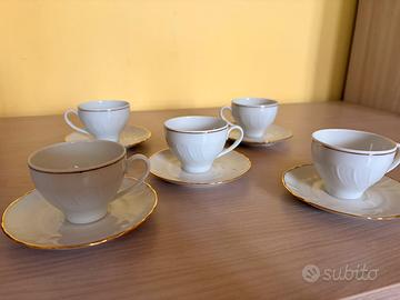 Set tazzine + piattini in porcellana Irabia